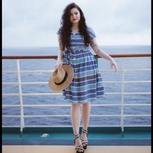 adorable Boden “Seatown” linen blend shirt dress